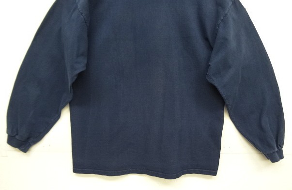 画像: 90'S NIKE 白タグ モックネック 長袖 Tシャツ ネイビー USA製 (VINTAGE)