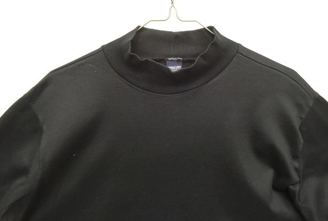 画像: 90'S LANDS' END モックネック 長袖 Tシャツ ブラック USA製 (VINTAGE)
