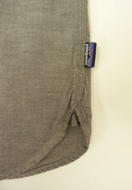 画像3: PATAGONIA メタルボタン マチ付き 長袖 シャンブレーシャツ ブラウン (USED)