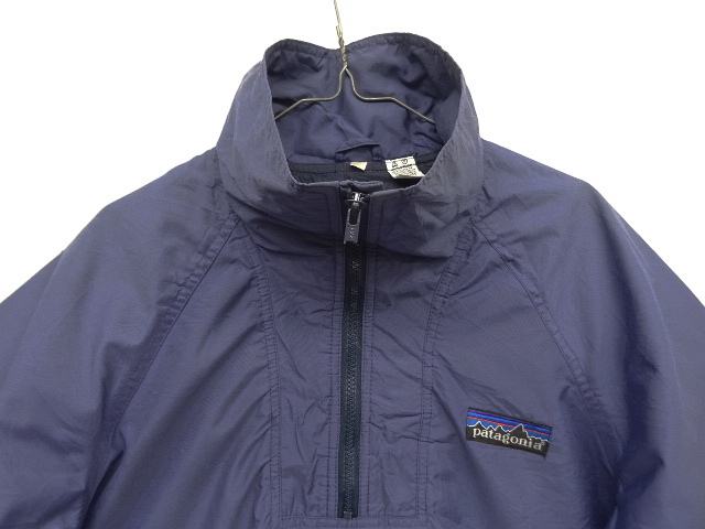 画像: 80'S PATAGONIA デカタグ ハーフジップ ナイロン アノラックジャケット ネイビー (VINTAGE)
