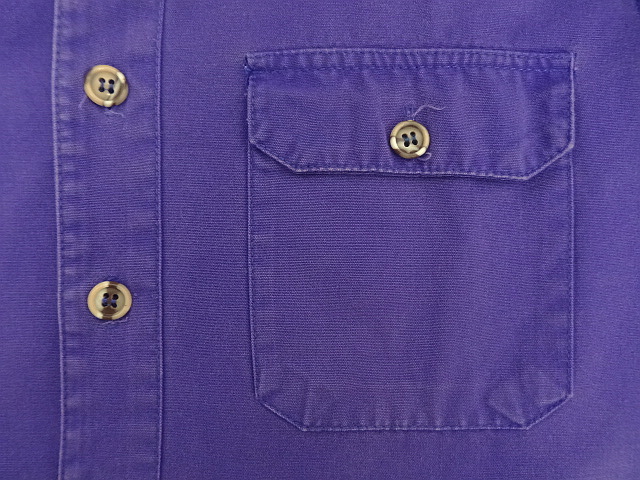 画像: 80'S PATAGONIA Rマークデカタグ キャンバス 長袖 ワークシャツ パープル 香港製 (VINTAGE)