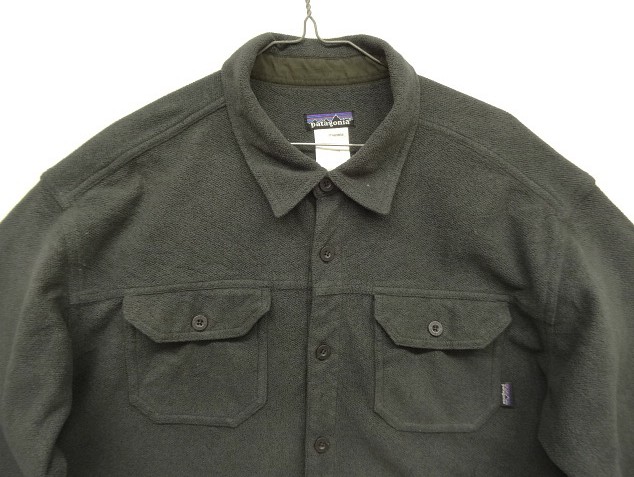 画像: 08'S PATAGONIA フラップポケット 長袖 フリースシャツ チャコール (VINTAGE)