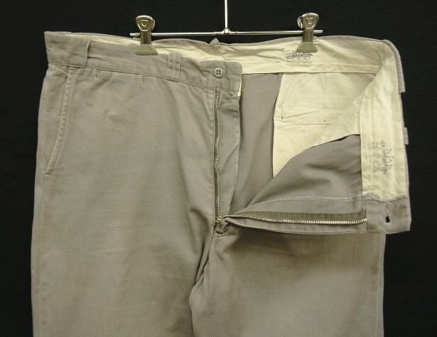 画像: 60'S BOAT SAIL CLOTH "SANFORIZED" コットン100% ワークパンツ TALON製アルミジップ USA製 (VINTAGE)