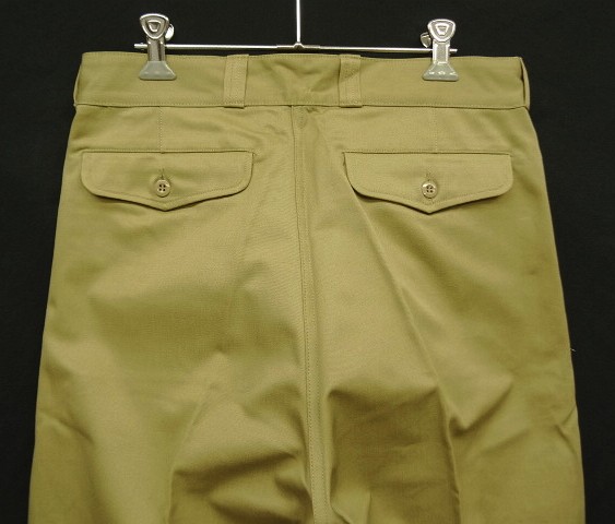 画像: 50'S フランス軍 M52 プリーツ入り チノパンツ ベージュ 80M (DEADSTOCK)