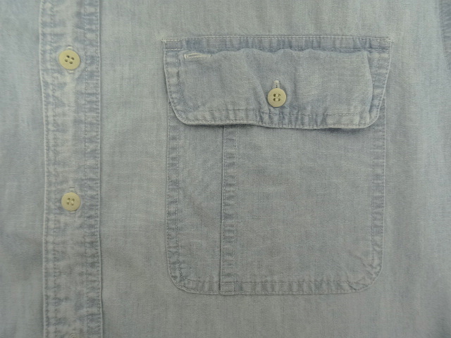 画像: 90'S GAP 旧タグ 長袖 シャンブレーシャツ ブルー (VINTAGE)