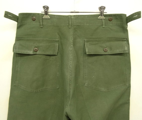 画像: 60'S アメリカ軍 US ARMY "OG107" 初期モデル コットンサテン 平ボタン ベイカーパンツ (VINTAGE)
