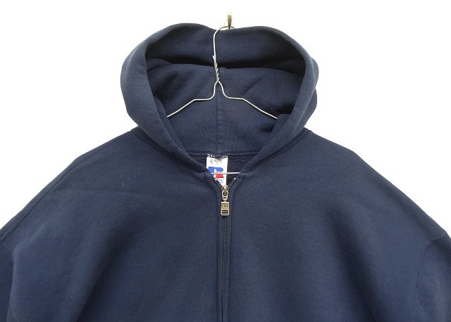 画像: 90'S RUSSELL ATHLETIC フルジップ スウェットパーカー ネイビー メキシコ製 (VINTAGE)