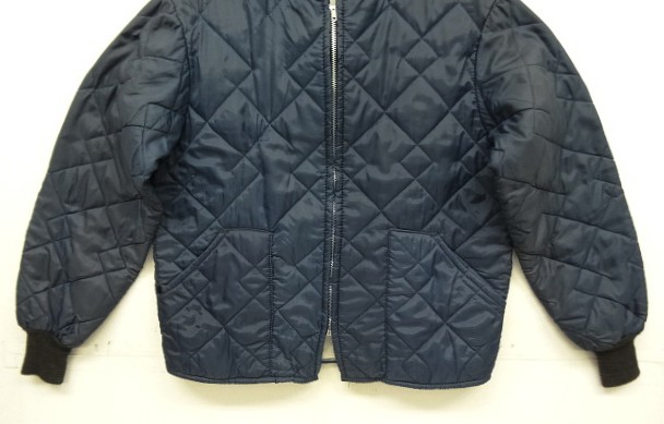 画像: 70'S UNKNOWN 裏地サーマル キルティングジャケット ネイビー SIMCOアルミジップ (VINTAGE)
