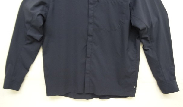 画像: ARC'TERYX "SKYLINE LS SHIRT" 比翼付き スナップボタン ナイロンシャツ ネイビー (USED)