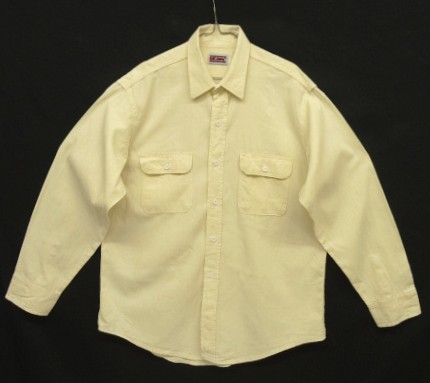 画像1: 80'S BIG MAC コットン100% ワークシャツ ネップ入り生成り USA製 (VINTAGE)