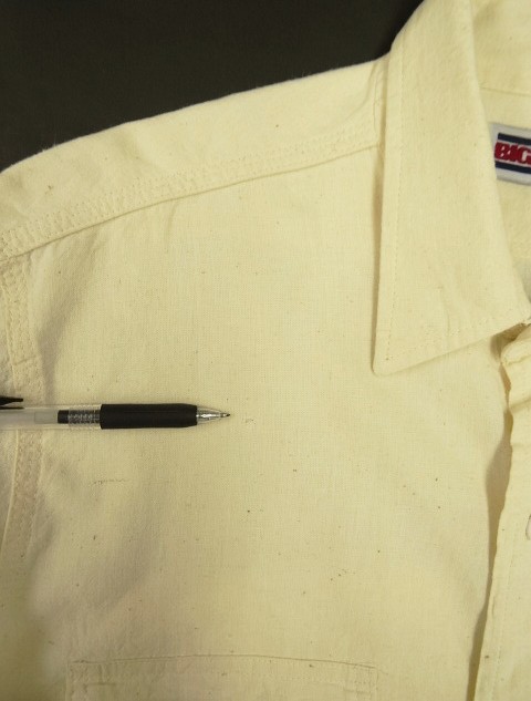 画像4: 80'S BIG MAC コットン100% ワークシャツ ネップ入り生成り USA製 (VINTAGE)