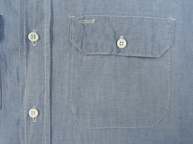 画像: 70'S BIG MAC コットン100% シャンブレーシャツ ブルー USA製 (VINTAGE)