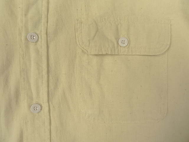 画像: 80'S BIG MAC コットン100% ワークシャツ ネップ入り生成り USA製 (VINTAGE)