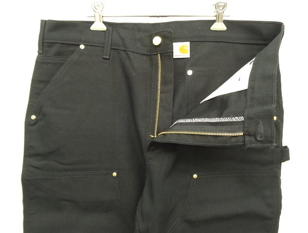 カーハート　ダブルニー ブラック　w30L32 USA製　黒　デッドストック Carhartt ダブルニー ブラック Mexico製 USA製 33×30