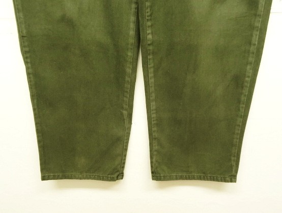 画像: 90'S RALPH LAUREN "ボックスロゴ" ノープリーツ チノパンツ オリーブ W34L30 USA製 (VINTAGE)