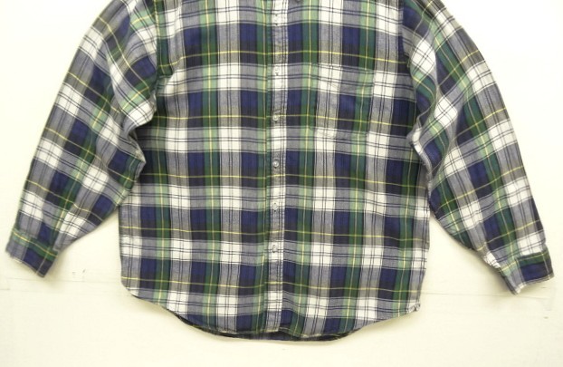 画像: 90'S LL Bean フランネル 長袖 シャツ チェック柄 USA製 (VINTAGE)