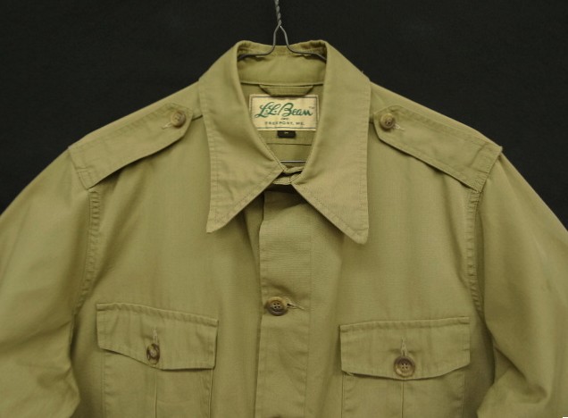 珍品 60s 70s LLBean　筆記体タグ　ノーカラー　ジャケット　YS3 1960's L.L.Bean 筆記体タグ ヘビーウールチェックシャツ