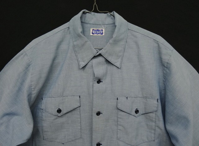 画像: 80'S BIG SMITH シャンブレー ワークシャツ ブルー USA製 (VINTAGE)