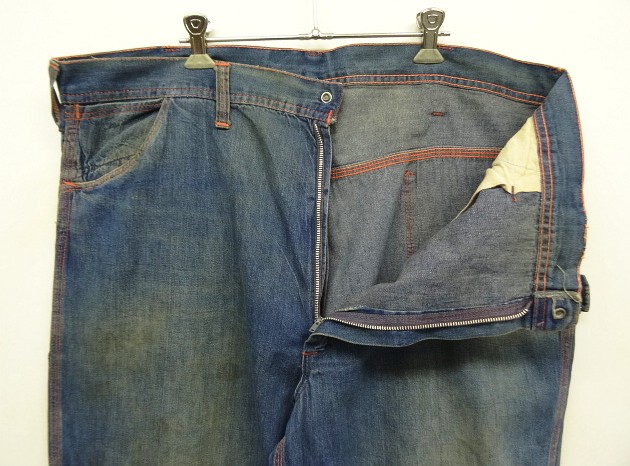 画像: 60'S WESTEX トップスナップボタン コットン100% デニム ペインターパンツ アルミジップ インディゴ (VINTAGE)