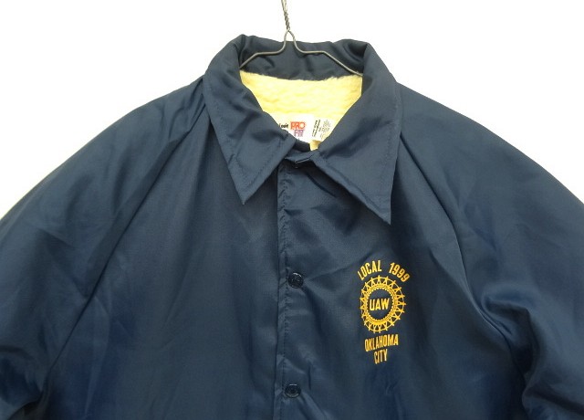 画像: 90'S KING LOUIE 裏地ボア付き コーチジャケット ネイビー USA製 (MINT CONDITION)