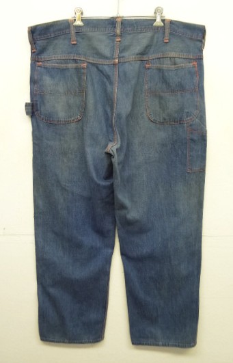 画像5: 60'S WESTEX トップスナップボタン コットン100% デニム ペインターパンツ アルミジップ インディゴ (VINTAGE)