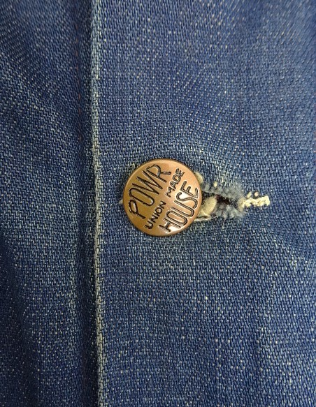 画像2: 60'S POWR HOUSE 裏地キルティング デニム カバーオール インディゴ USA製 (VINTAGE)