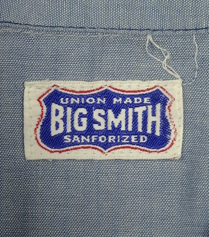 画像2: 80'S BIG SMITH シャンブレー ワークシャツ ブルー USA製 (VINTAGE)
