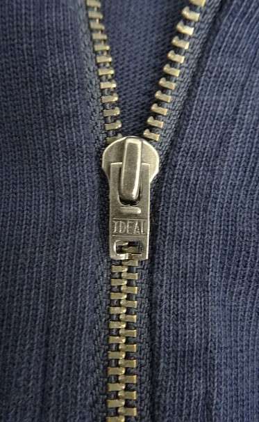 画像4: 00'S J.CREW 旧タグ ハーフジップ スタンドカラー 長袖 ラガーシャツ ネイビー (VINTAGE)