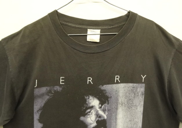 画像: 90'S JERRY GARCIA シングルステッチ 半袖 Tシャツ フェードブラック USA製 (VINTAGE)