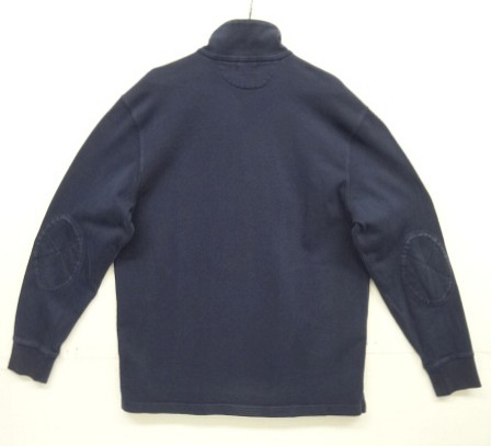 画像6: 00'S J.CREW 旧タグ ハーフジップ スタンドカラー 長袖 ラガーシャツ ネイビー (VINTAGE)
