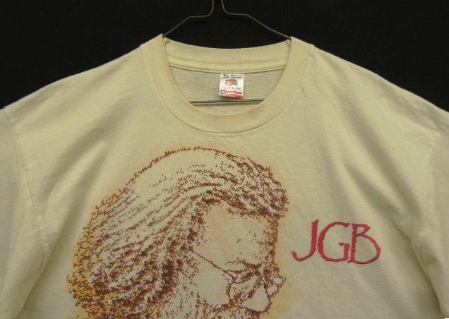 画像: 90'S JERRY GARCIA シングルステッチ 両面プリント 半袖 Tシャツ ナチュラル USA製 (VINTAGE)