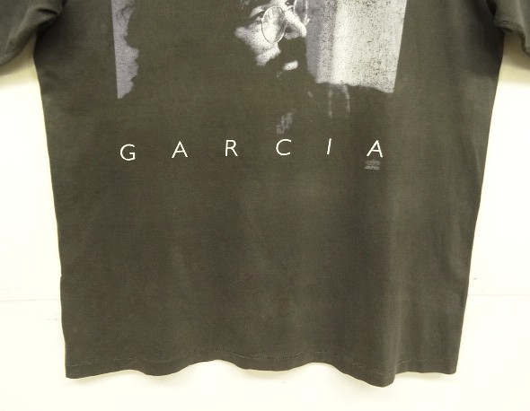 画像: 90'S JERRY GARCIA シングルステッチ 半袖 Tシャツ フェードブラック USA製 (VINTAGE)