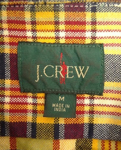画像2: 00'S J.CREW 旧タグ ハーフジップ 長袖 プルオーバーシャツ チェック柄 (VINTAGE)