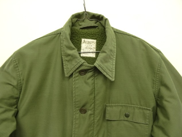 画像: 80'S アメリカ軍 US NAVY "A-2" デッキジャケット ミリタリーグリーン (VINTAGE)