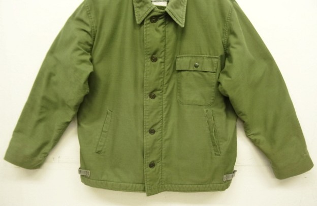 画像: 80'S アメリカ軍 US NAVY "A-2" デッキジャケット ミリタリーグリーン (VINTAGE)