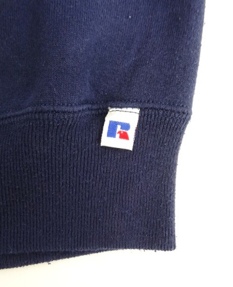 画像3: 90'S RUSSELL ATHLETIC 前Vガゼット付き クルーネック スウェットシャツ ネイビー USA製 (VINTAGE)