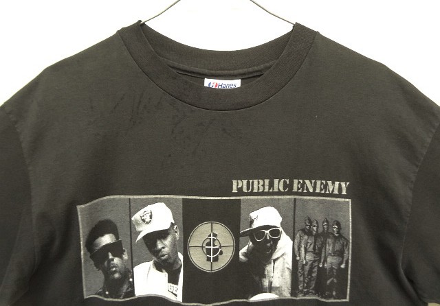 画像: 90'S PUBLIC ENEMY "FEAR OF A BLACK PLANET" シングルステッチ 両面プリント 半袖 Tシャツ ブラック USA製 (VINTAGE)