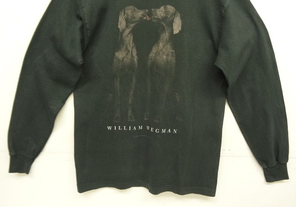 画像: 90'S WILLIAM WEGMAN "ARC" 長袖 Tシャツ ブラック USA製 (VINTAGE)