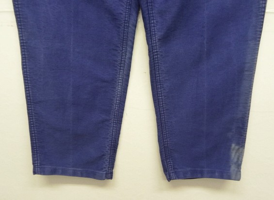 画像: 50'S KONECO モールスキン フックボタン ワークパンツ インクブルー (VINTAGE)