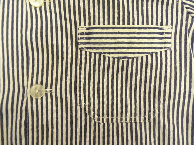 画像: 50'S ユーロワーク Vポケット ショート丈 ワークジャケット カバーオール ストライプ (VINTAGE)