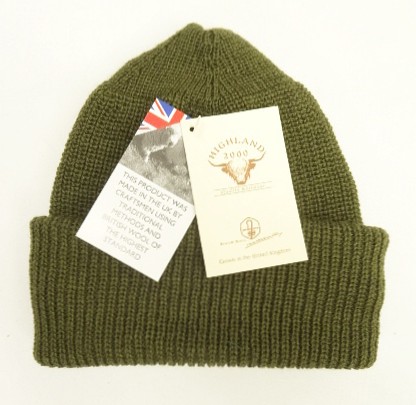 画像1: HIGHLAND 2000 ウール ワッチキャップ オリーブ イングランド製 (NEW) 