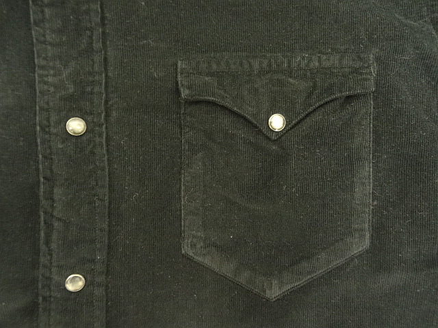 画像: 90'S RALPH LAUREN "CLASSIC WESTERN" コーデュロイ 長袖 ウエスタンシャツ ブラック (VINTAGE)