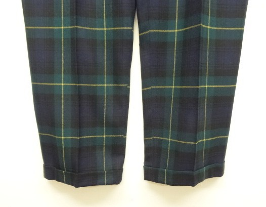 画像: 90'S RALPH LAUREN ツープリーツ ウール セレモニーパンツ チェック柄 USA製 (VINTAGE)