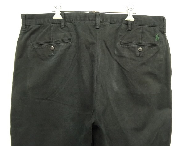 画像: 90'S RALPH LAUREN "ETHAN PANT" ツープリーツ チノパンツ ブラック (VINTAGE)