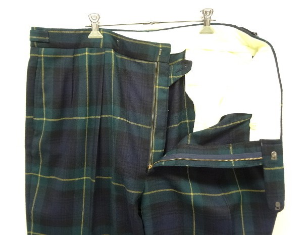 画像: 90'S RALPH LAUREN ツープリーツ ウール セレモニーパンツ チェック柄 USA製 (VINTAGE)