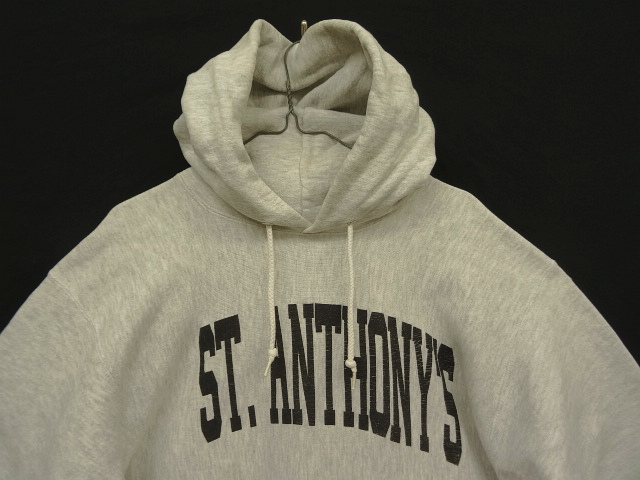 画像: 90'S THE COTTON EXCHANGE ヘビーウエイト プルオーバー スウェットパーカー ヘザーグレー USA製 (VINTAGE)