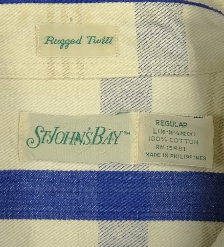 画像2: 90'S ST JOHN'S BAY ヘビーウエイト 長袖 フランネルシャツ チェック柄 (VINTAGE)