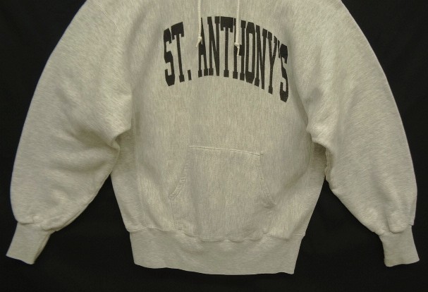 画像: 90'S THE COTTON EXCHANGE ヘビーウエイト プルオーバー スウェットパーカー ヘザーグレー USA製 (VINTAGE)