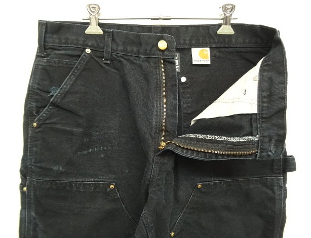 画像: CARHARTT "125周年モデル" ダブルニー ダック ペインターパンツ ブラック W33L30 USA製 (VINTAGE)