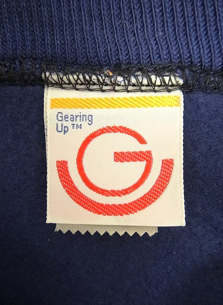 画像2: 80'S GEARING UP ラグランスリーブ クルーネック 半袖 スウェットシャツ ネイビー (DEADSTOCK)